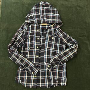Y2k hollister flannel hoodie